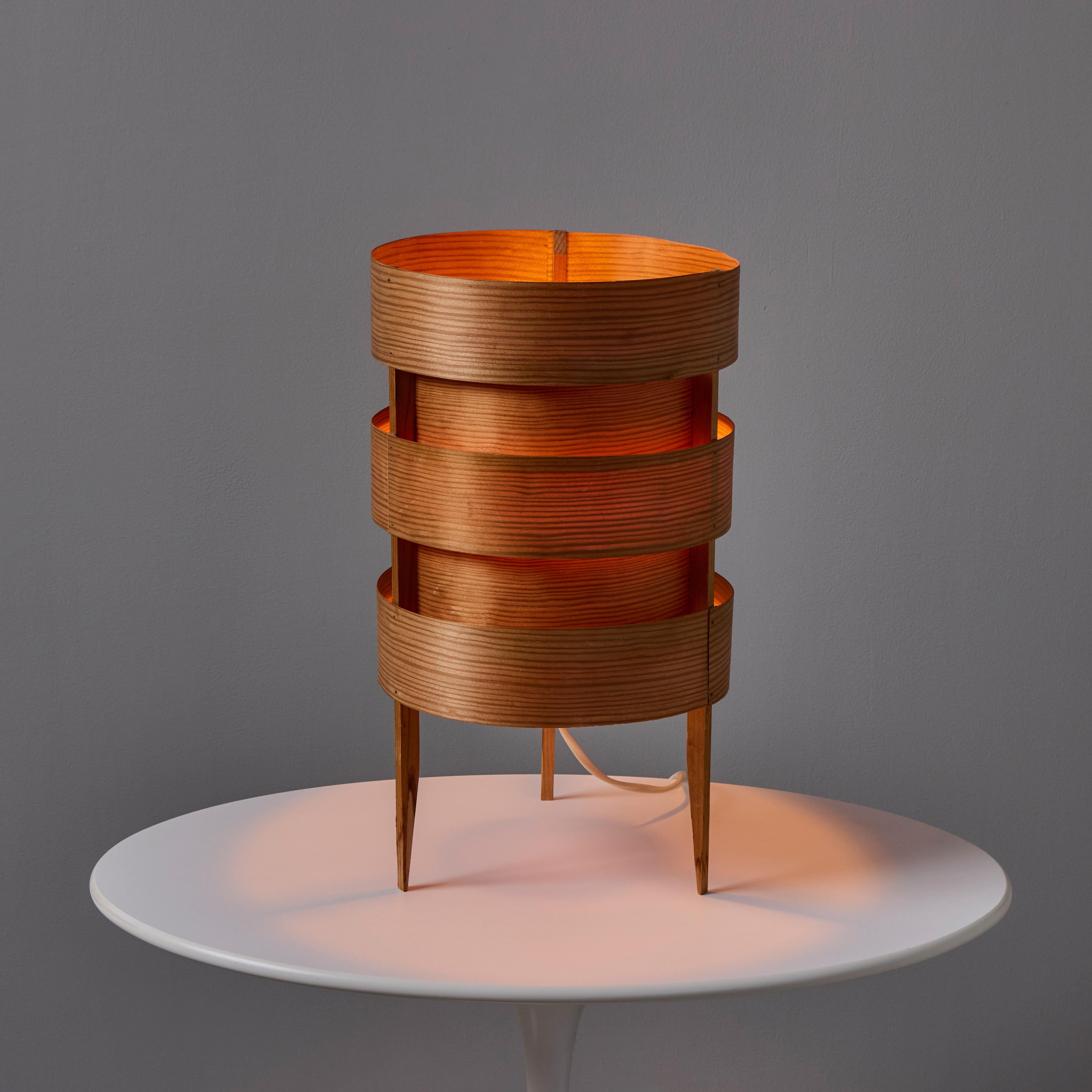 1960s Hans-Agne Jakobsson Tripod Wood Table Lamp for AB Ellysett For Sale 2