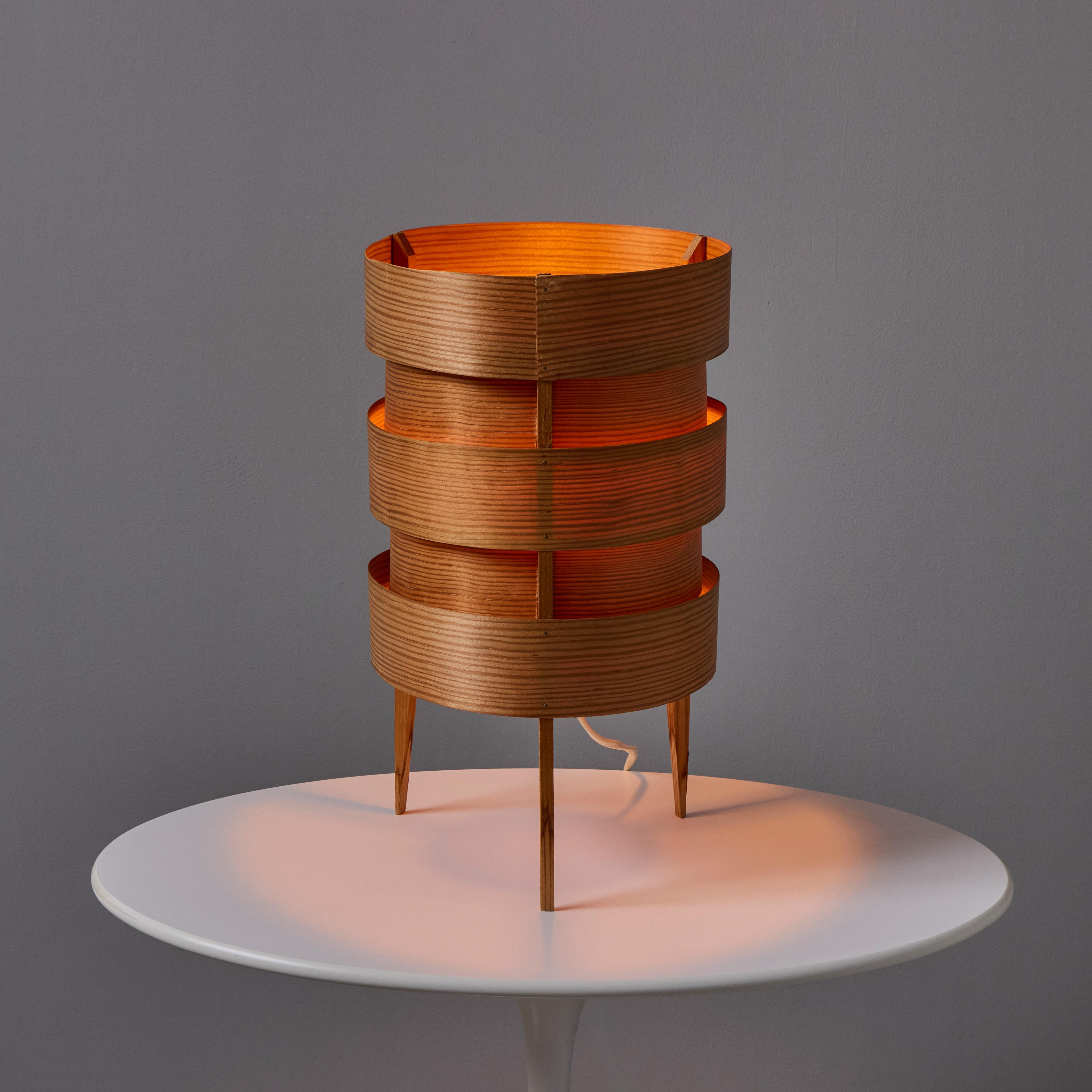 1960s Hans-Agne Jakobsson Tripod Wood Table Lamp for AB Ellysett For Sale 3