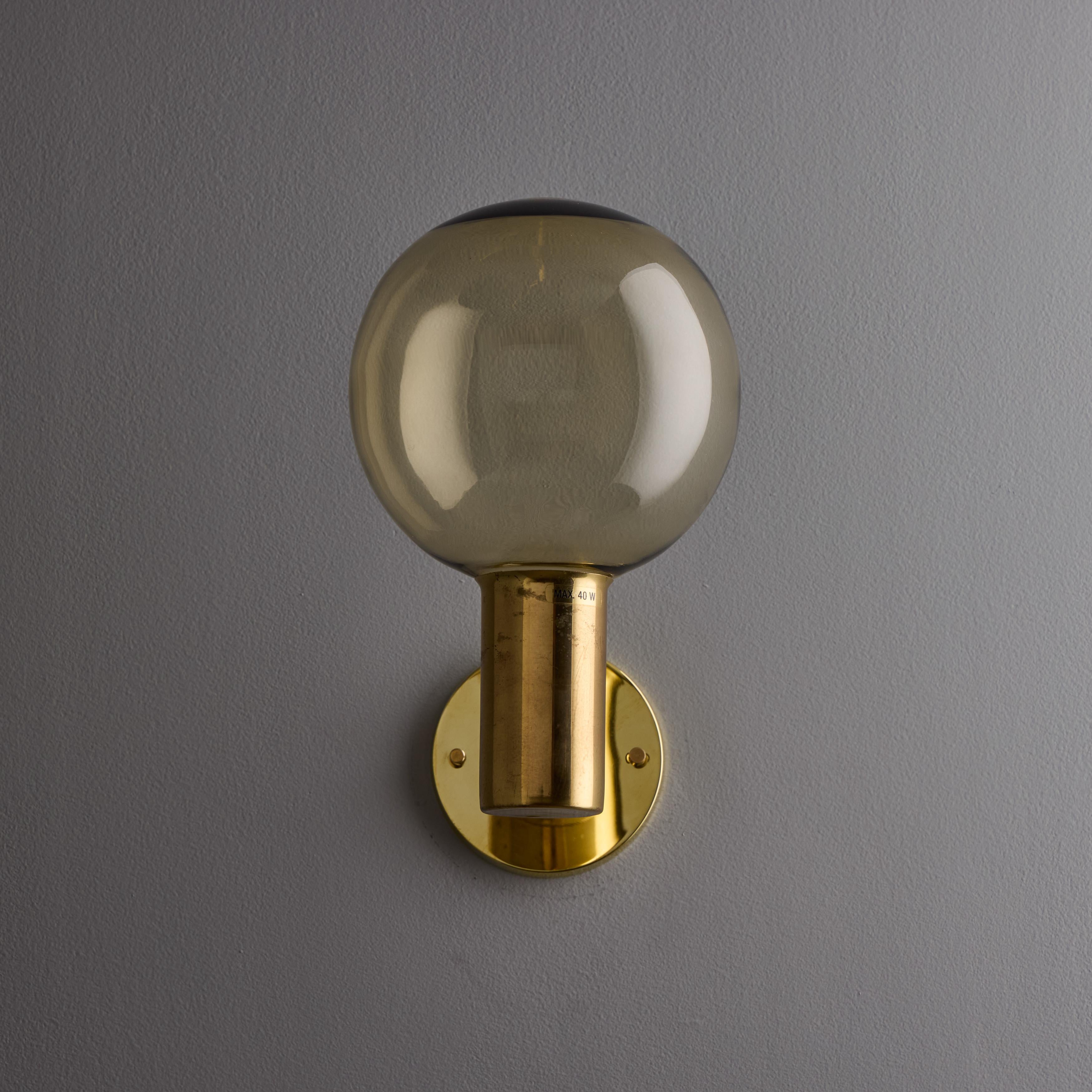 Lampada da parete in vetro e ottone Hans-Agne Jakobsson #V149 degli anni '60 per Markaryd in vendita 9