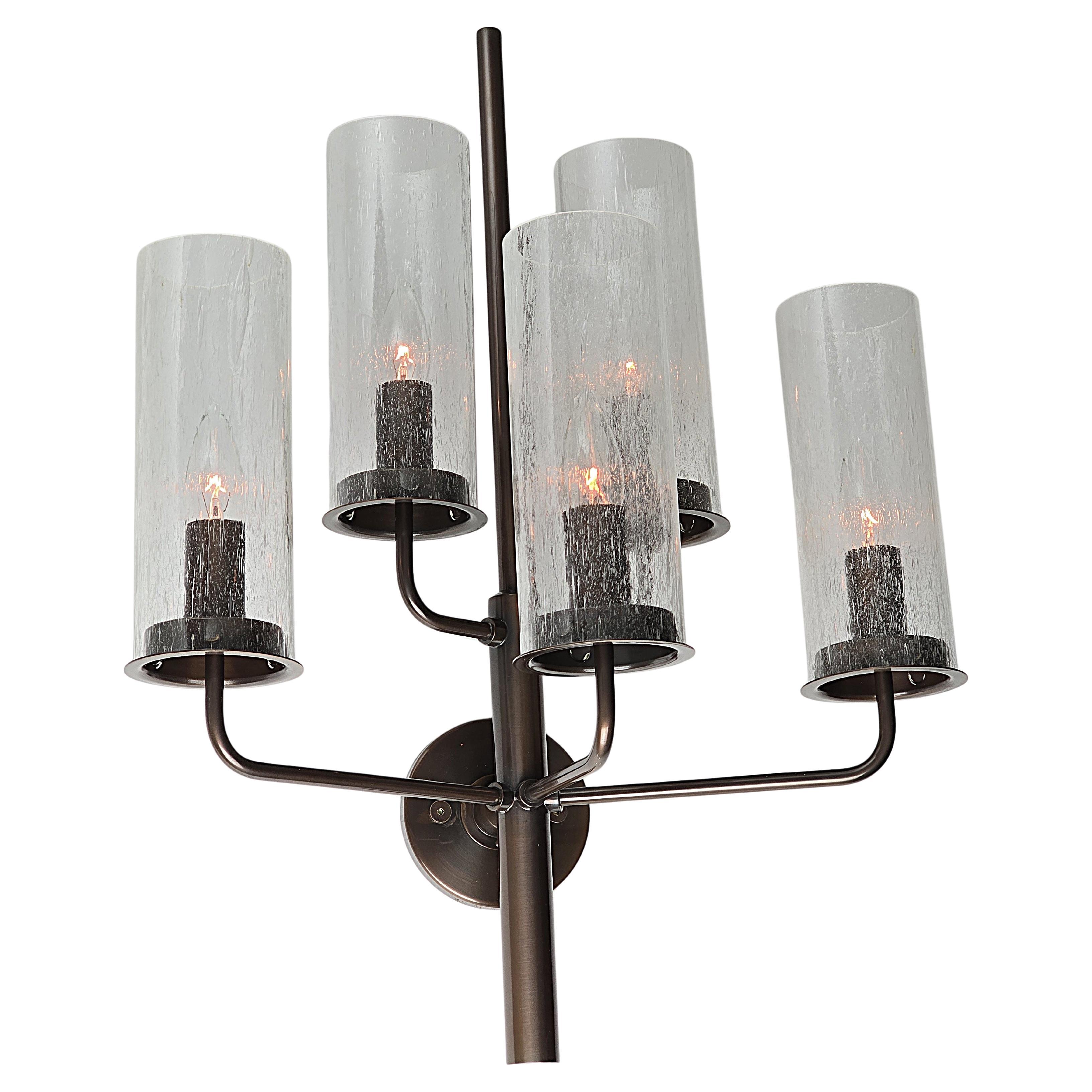 1960er Jahre Hans-Agne Jakobsson Wandleuchter V 169/5  in Messing antik