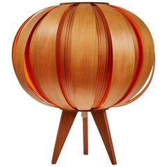 1960s Hans-Agne Jakobsson Wood Table Lamp for AB Ellysett