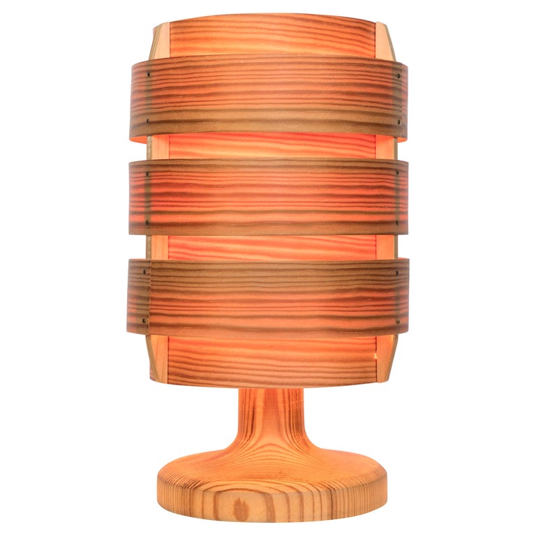 1960s Hans-Agne Jakobsson Wood Table Lamp for AB Ellysett For Sale