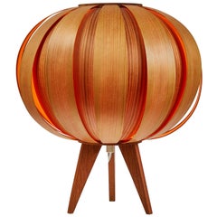 1960s Hans-Agne Jakobsson Wood Table Lamp for AB Ellysett