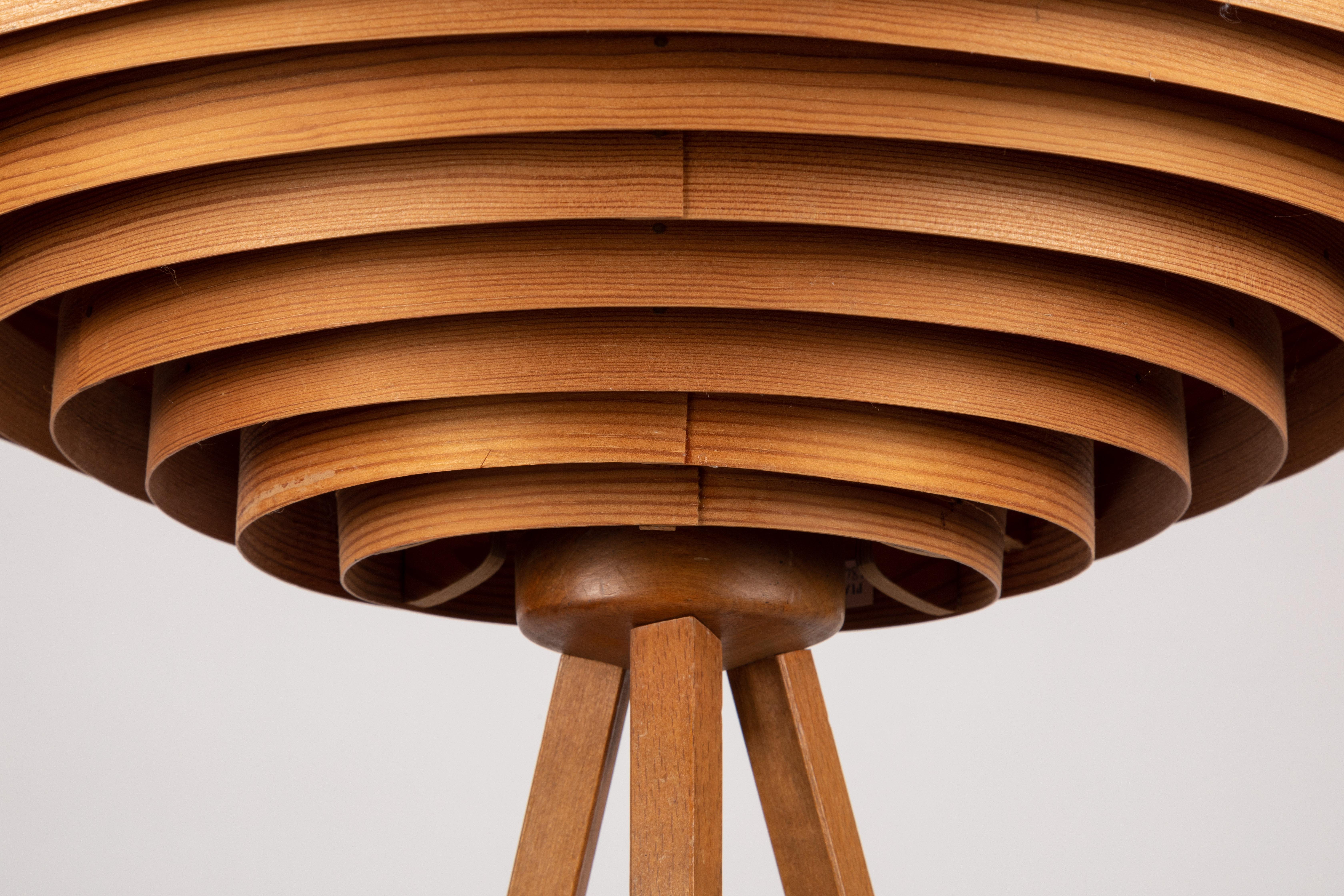 1960s Hans-Agne Jakobsson Wood Tripod Floor Lamp for AB Ellysett 5