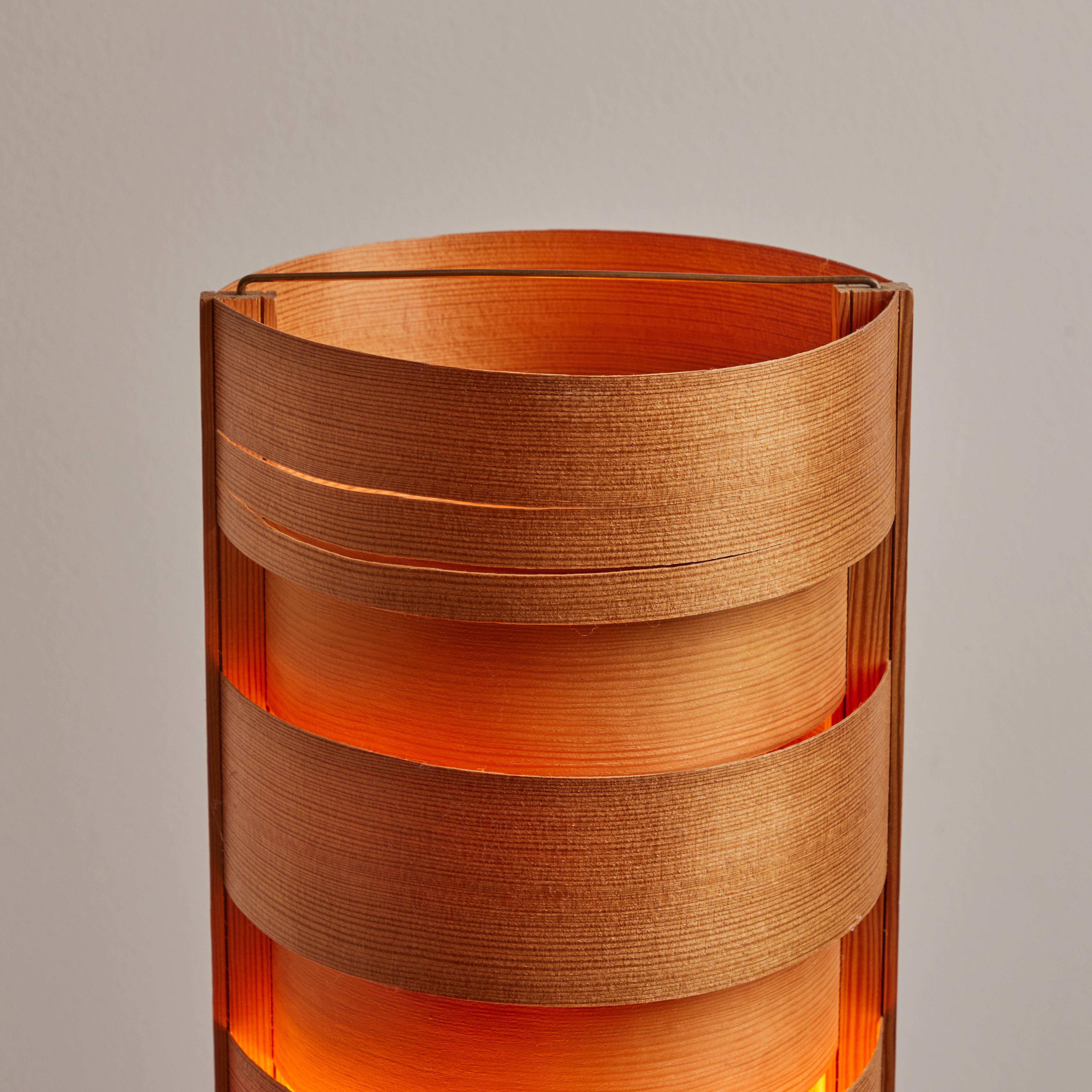 1960s Hans-Agne Jakobsson Wood Tripod Floor Lamp for AB Ellysett For Sale 9