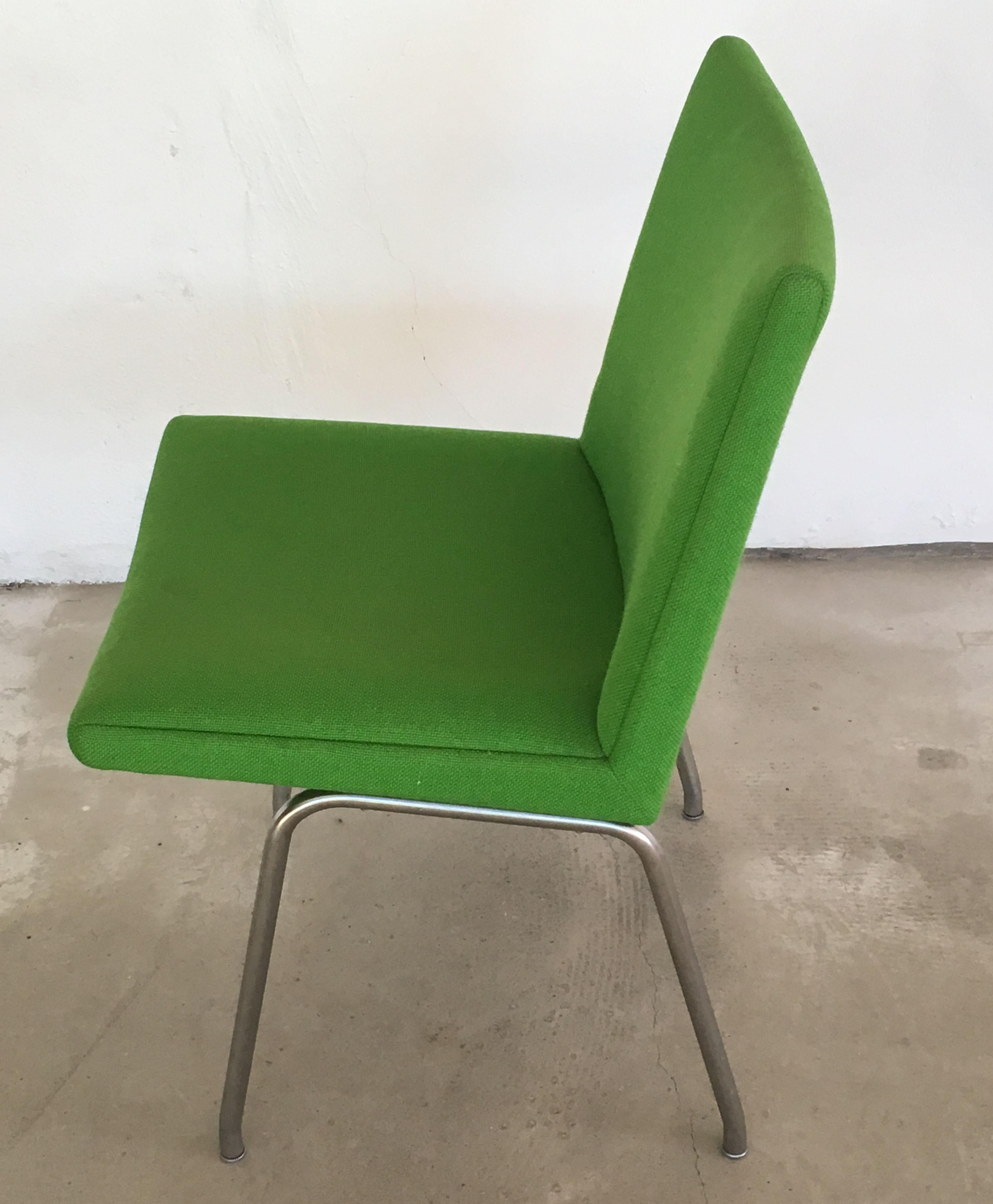 Set of Two Wegner Conference Tables in Teak and Metal with Airport Chairs For Sale 8