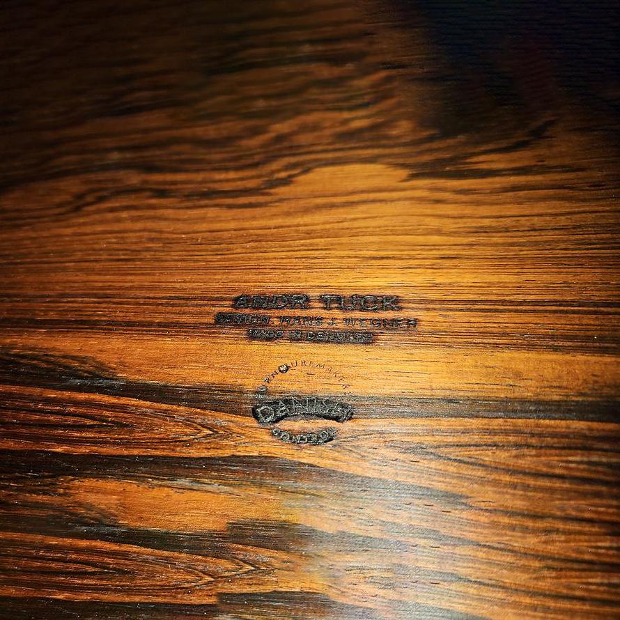 Scrivania Hans J. Wegner per Andreas Tuck AT325 in palissandro e steele degli anni '60 in vendita 6