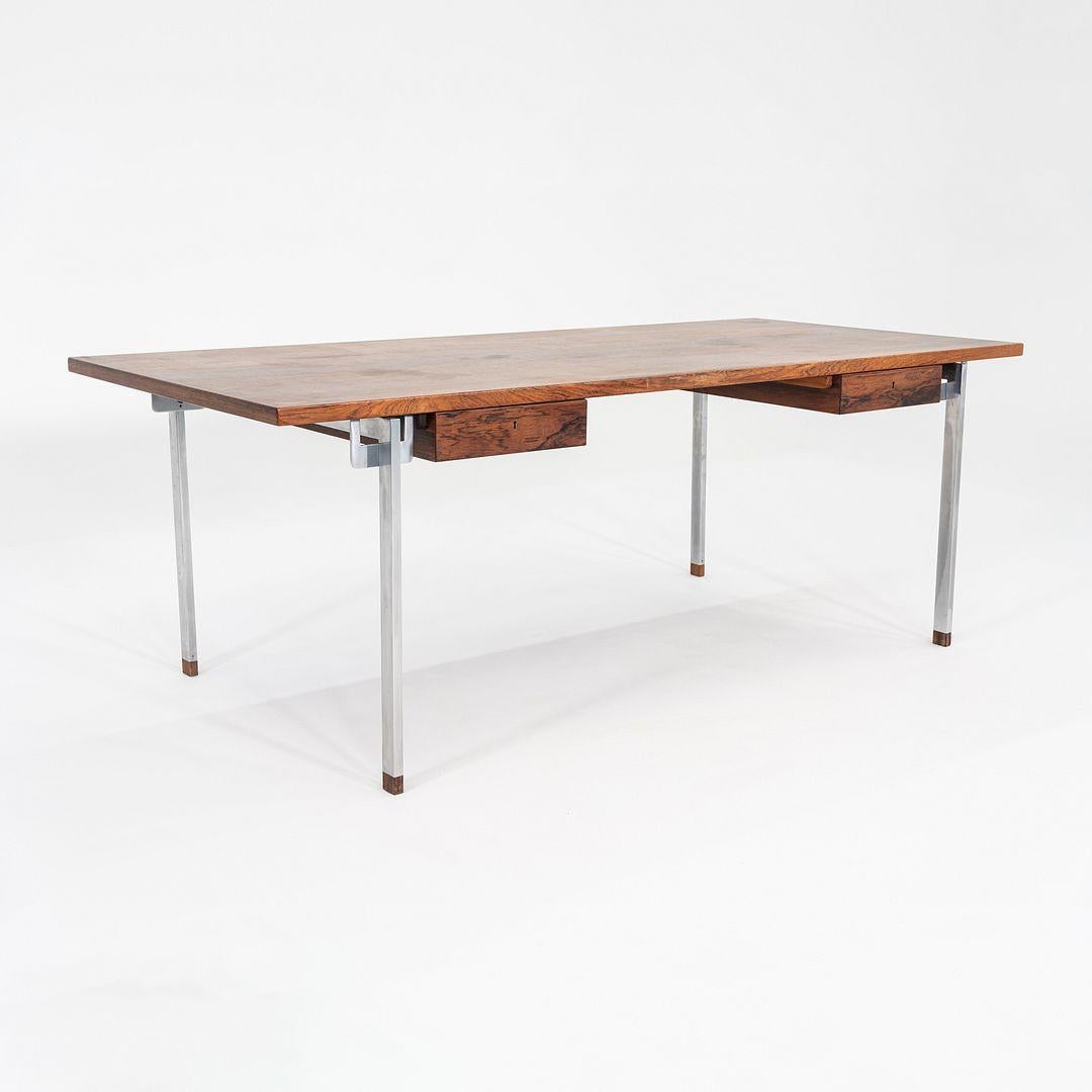 Moderne Bureau Hans J. Wegner pour Andreas Tuck AT325 des années 1960 en palissandre et acier en vente
