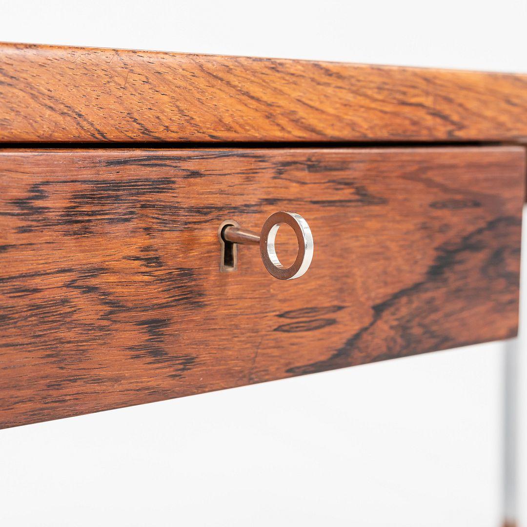 Bois de rose Bureau Hans J. Wegner pour Andreas Tuck AT325 des années 1960 en palissandre et acier en vente