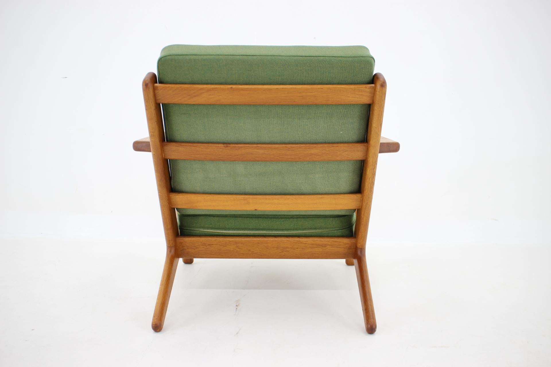 Fabric 1960s Hans J. Wegner Oak Chair GE290 by GETAMA, Denmark