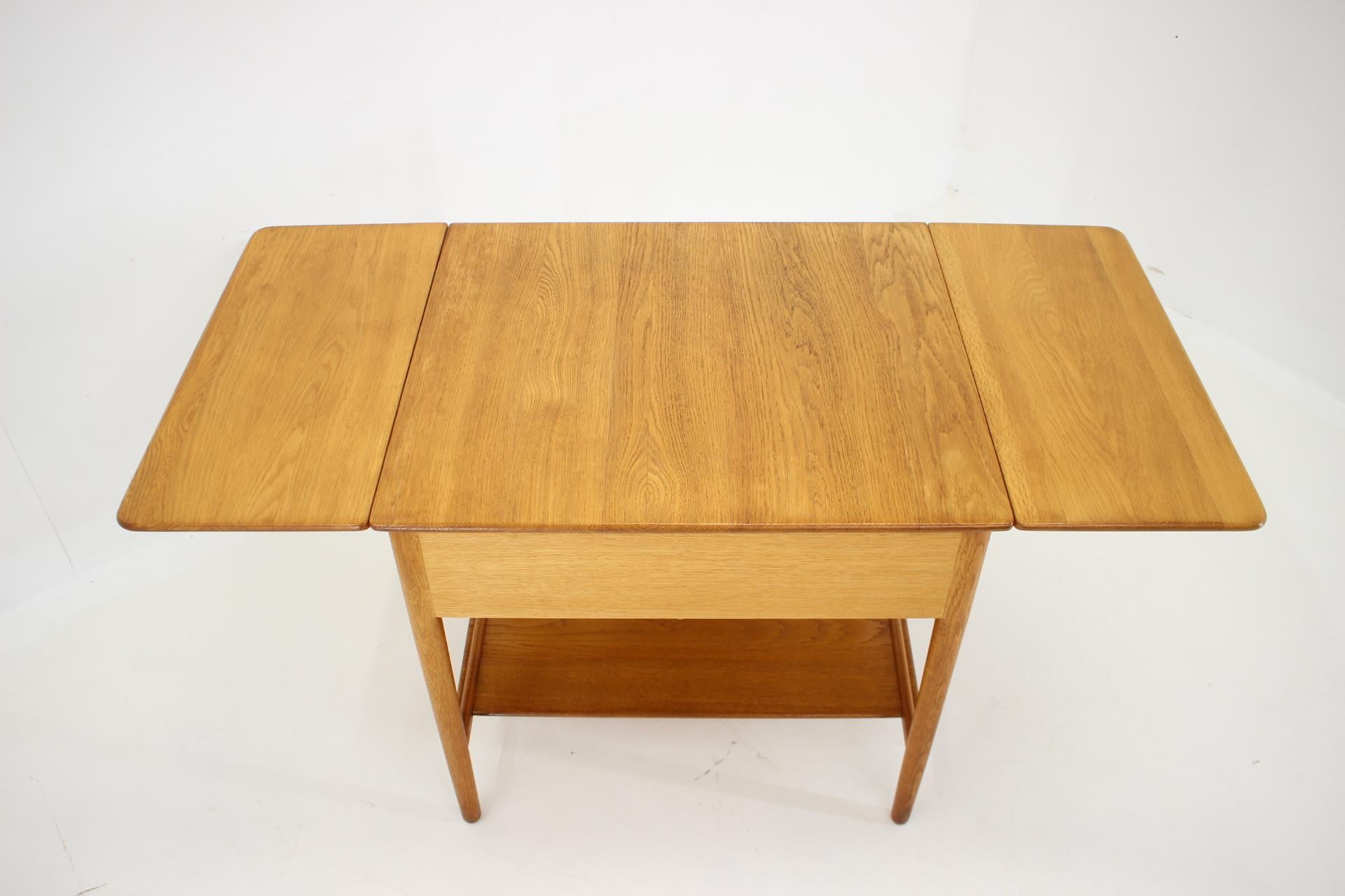 1960s Hans J Wegner Oak Sewing Table AT-33 Made by Andreas Tuck, Denmark 8