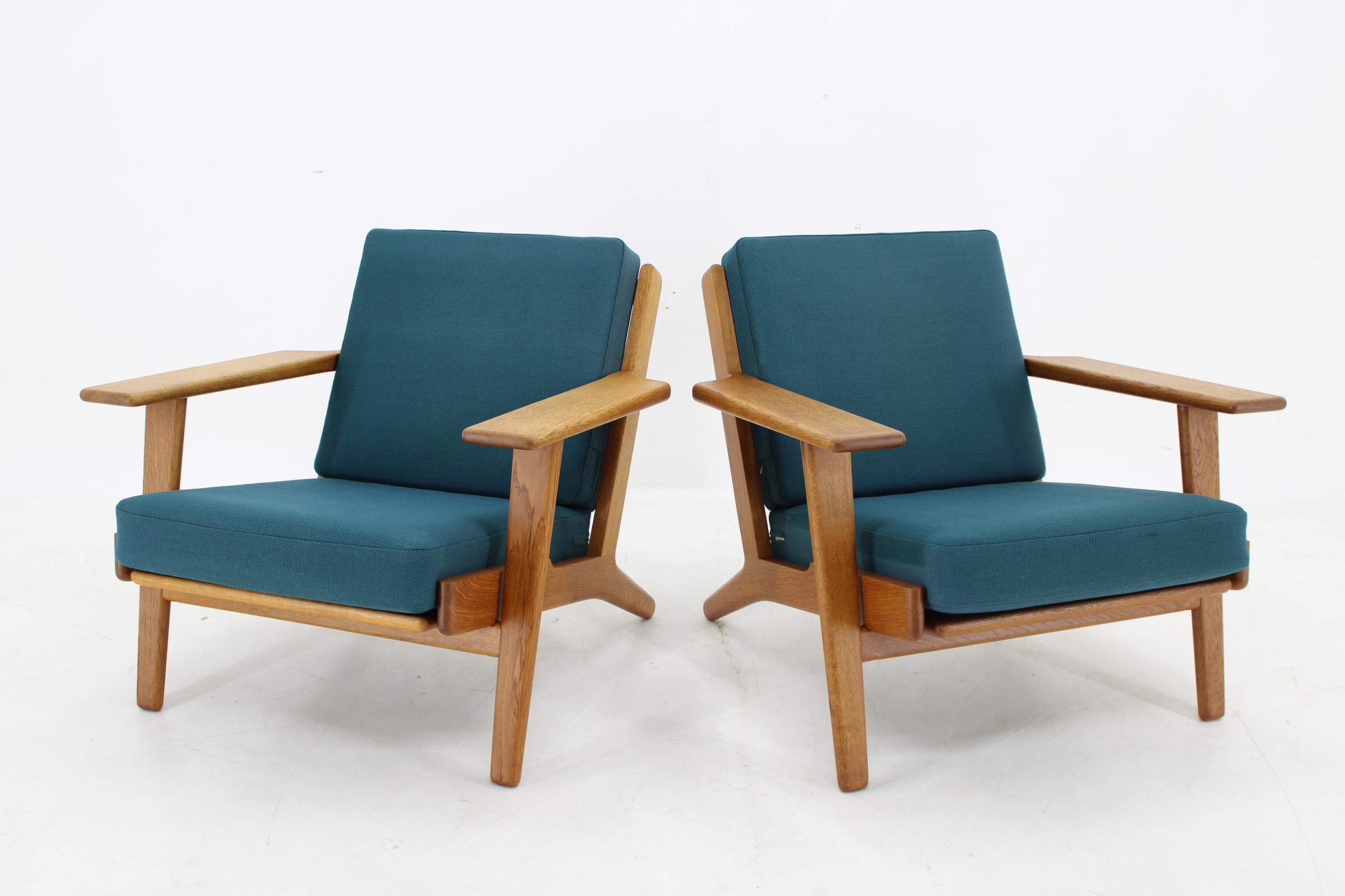 Ein Paar GE 290-Sessel aus Eiche, Hans J. Wegner für Getama, Dänemark, 1960er Jahre (Dänisch) im Angebot