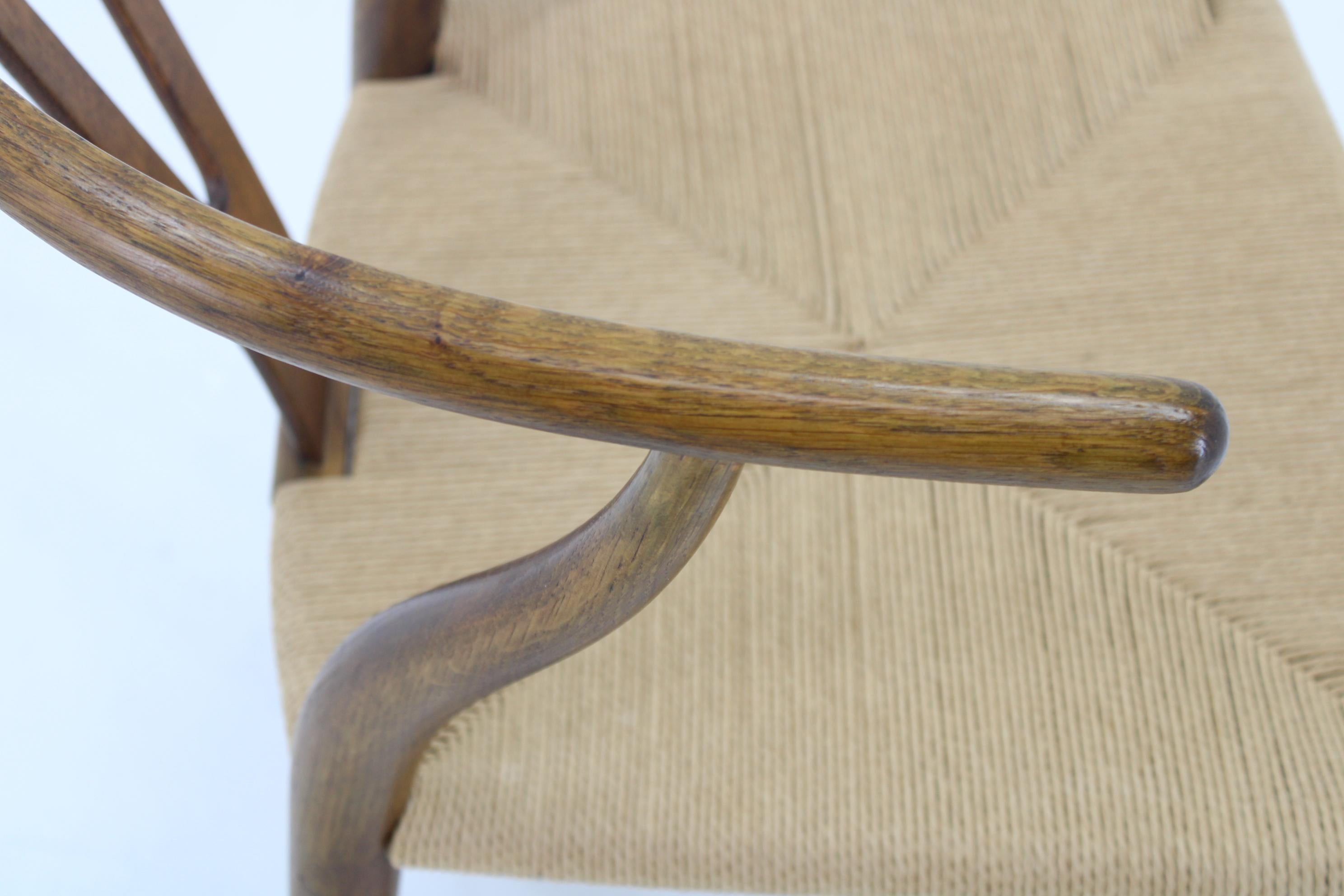 1960er Hans J. Wegner Satz von 6 frühen Wishbone Stühlen in OAK von Carl Hansen und So im Angebot 2