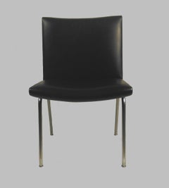 1960s Hans J. Wegner Set of Four Airport Lounge Chairs in Black by A.P. Stolen