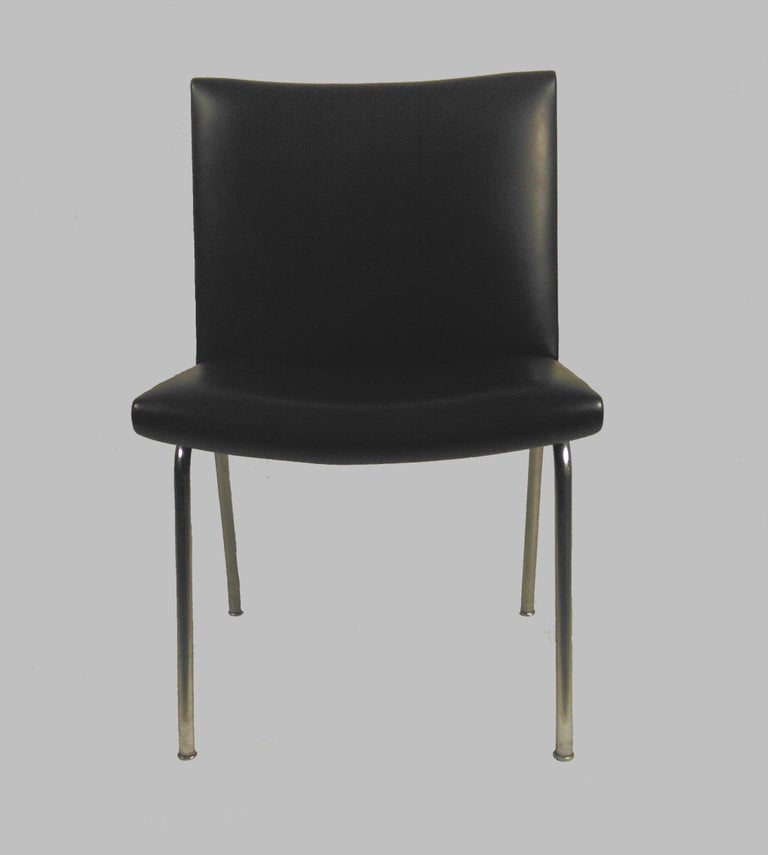 1960s Hans J Wegner Set Of Two Airport Lounge Chairs In Black By A P Stolen