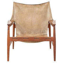 1960s Hans Olsen for Viska Mobler Kinna Antelope Safari Lounge Chair in Teak