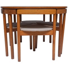 1960s Hans Olsen Roundette Teak Dining Set by Frem Rojle, Denmark