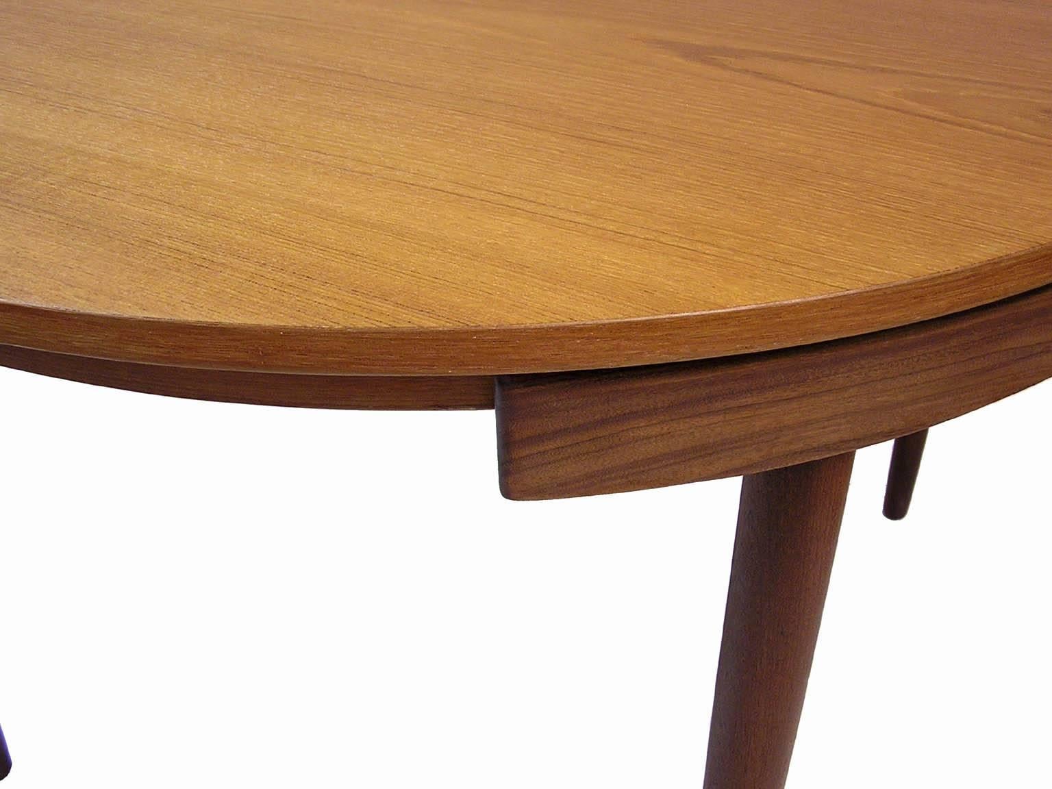 Naugahyde 1960s Hans Olsen Roundette Teak Dining Set by Frem Rojle, Denmark For Sale