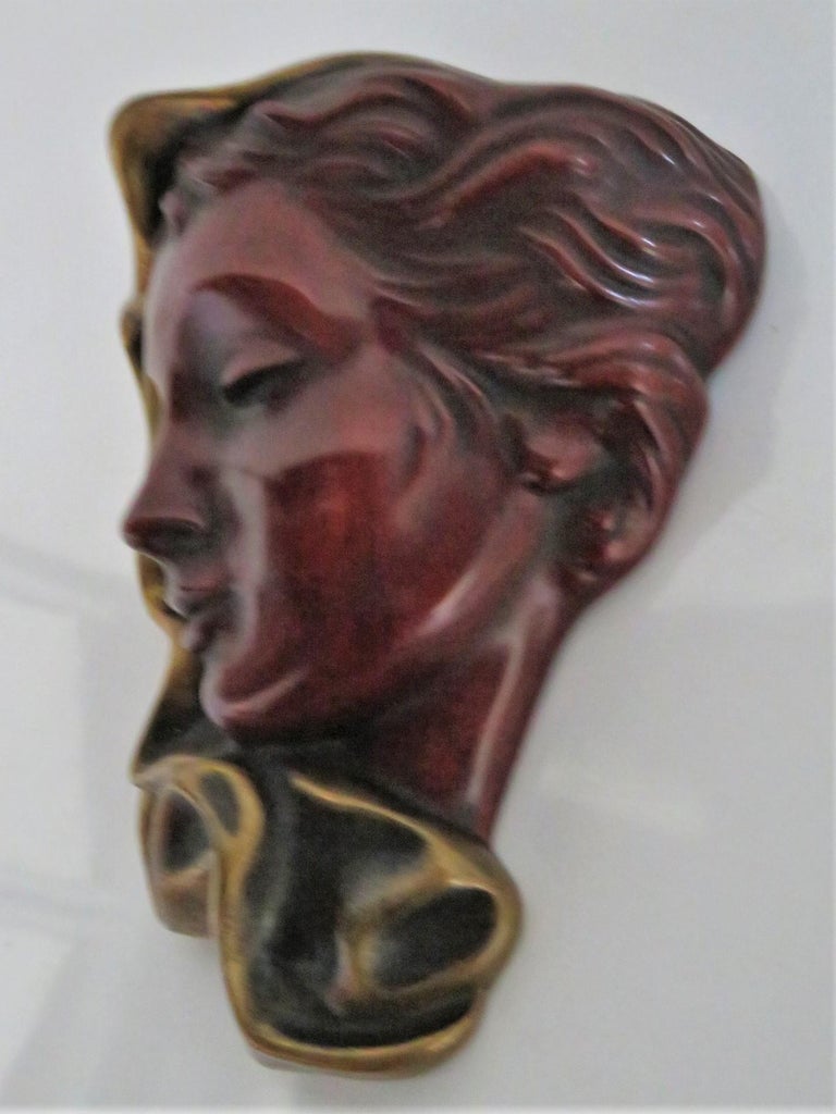 1960s Hans Schirmer Woman's Face for Achatit Germany For Sale 5