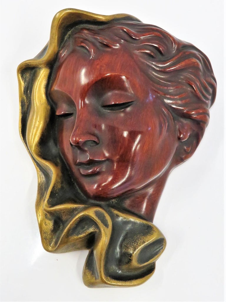 Mid-Century Modern 1960s Hans Schirmer Woman's Face for Achatit Germany For Sale