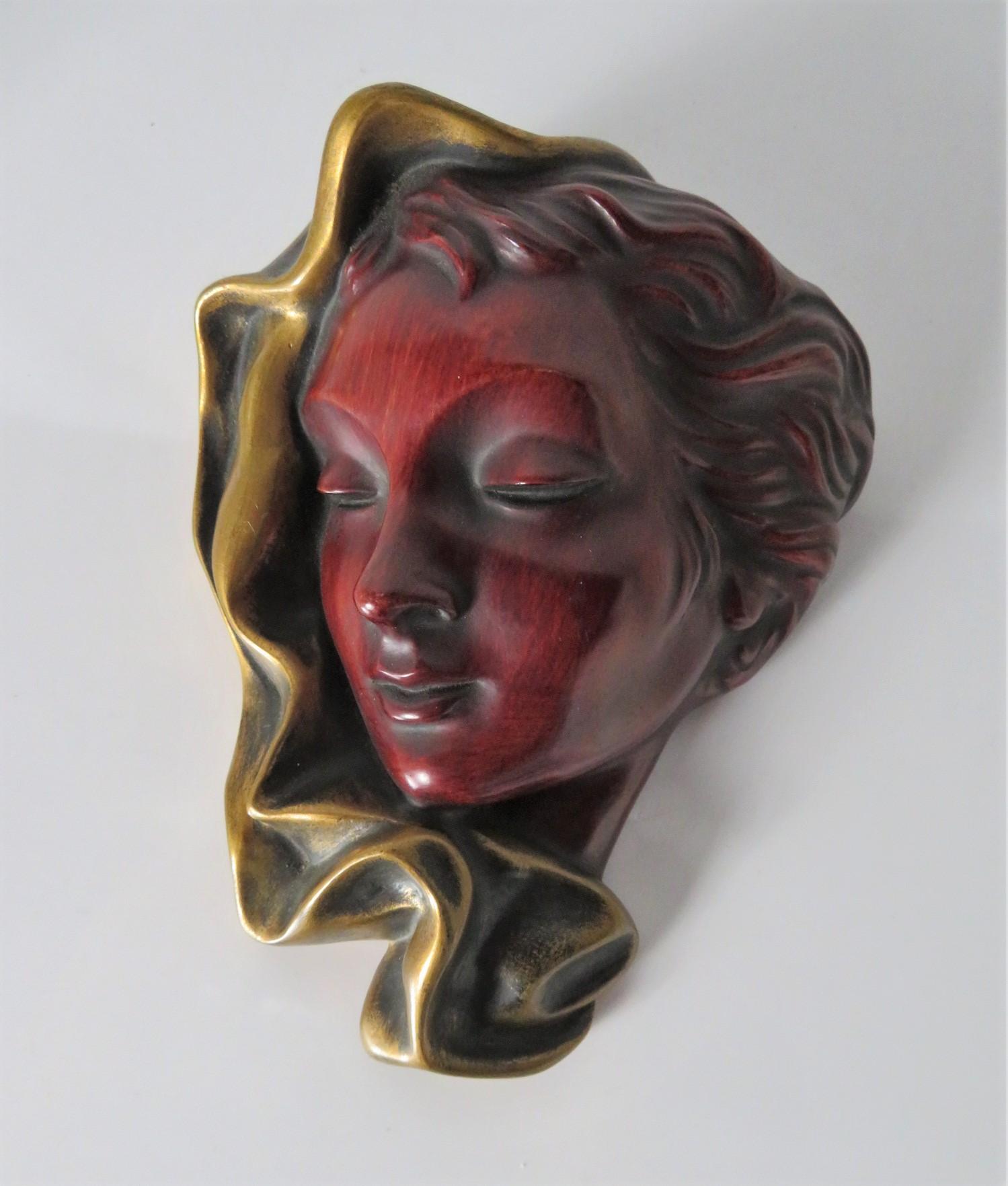 Mid-Century Modern 1960s Hans Schirmer Woman's Face for Achatit Germany