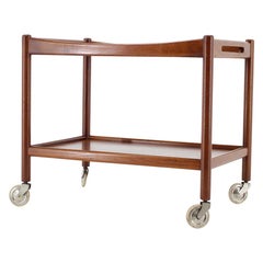 1960s Hans Wegner for Andreas Tuck Teak Serving Trolley Bar, Denmark