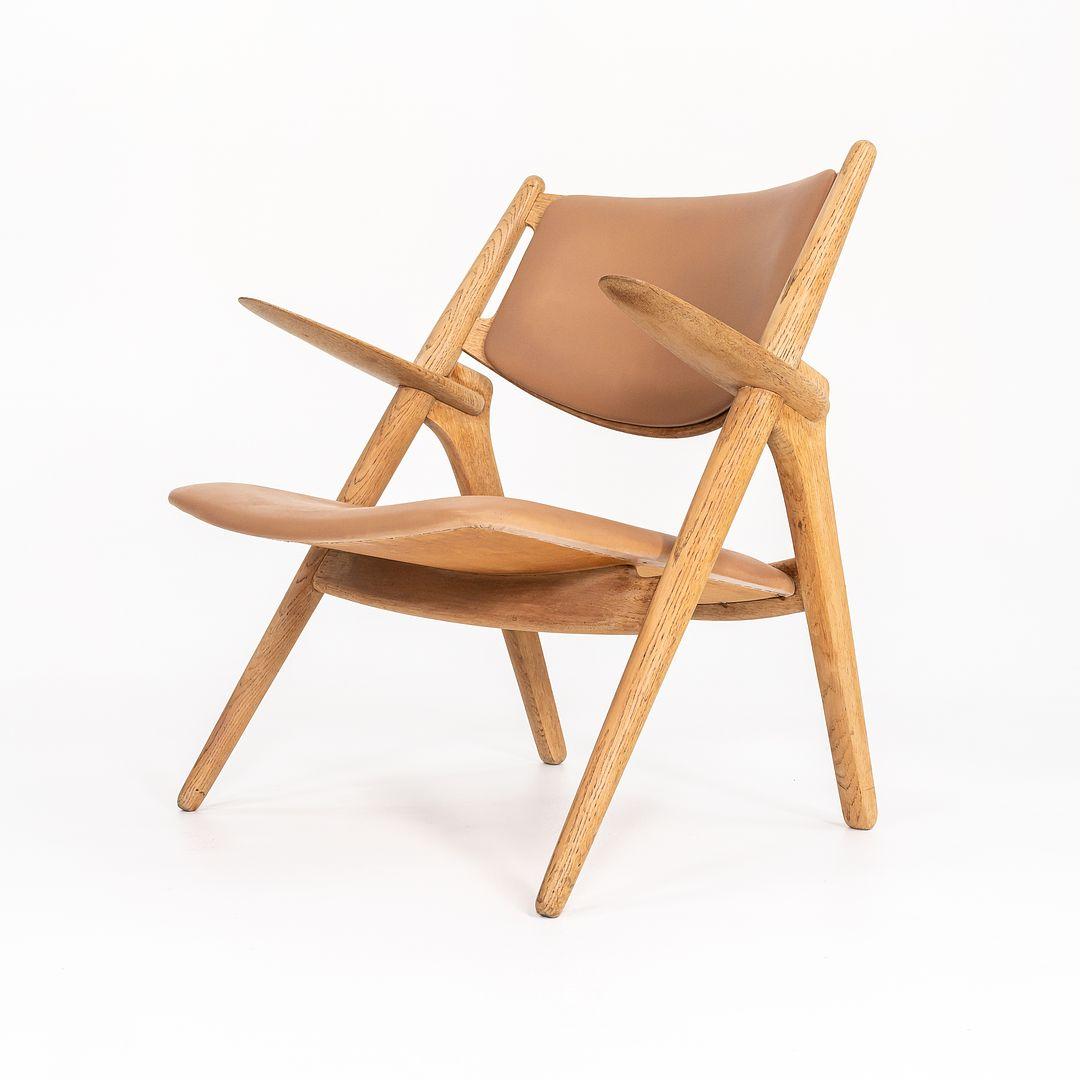 1960er Jahre Hans Wegner für Carl Hansen & Sohn CH28P Sawbuck Loungesessel aus Eichenholz (Moderne) im Angebot