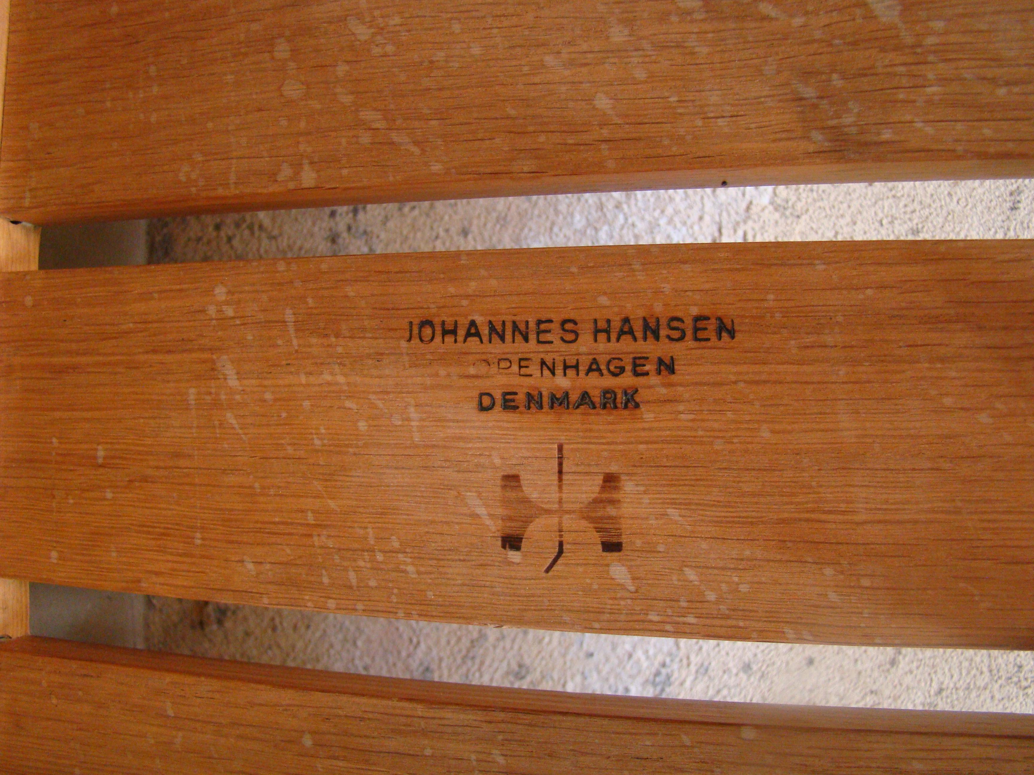 1960s Hans Wegner Long Slat Bench Model JH574 in Honey Blonde Teak, Denmark 11