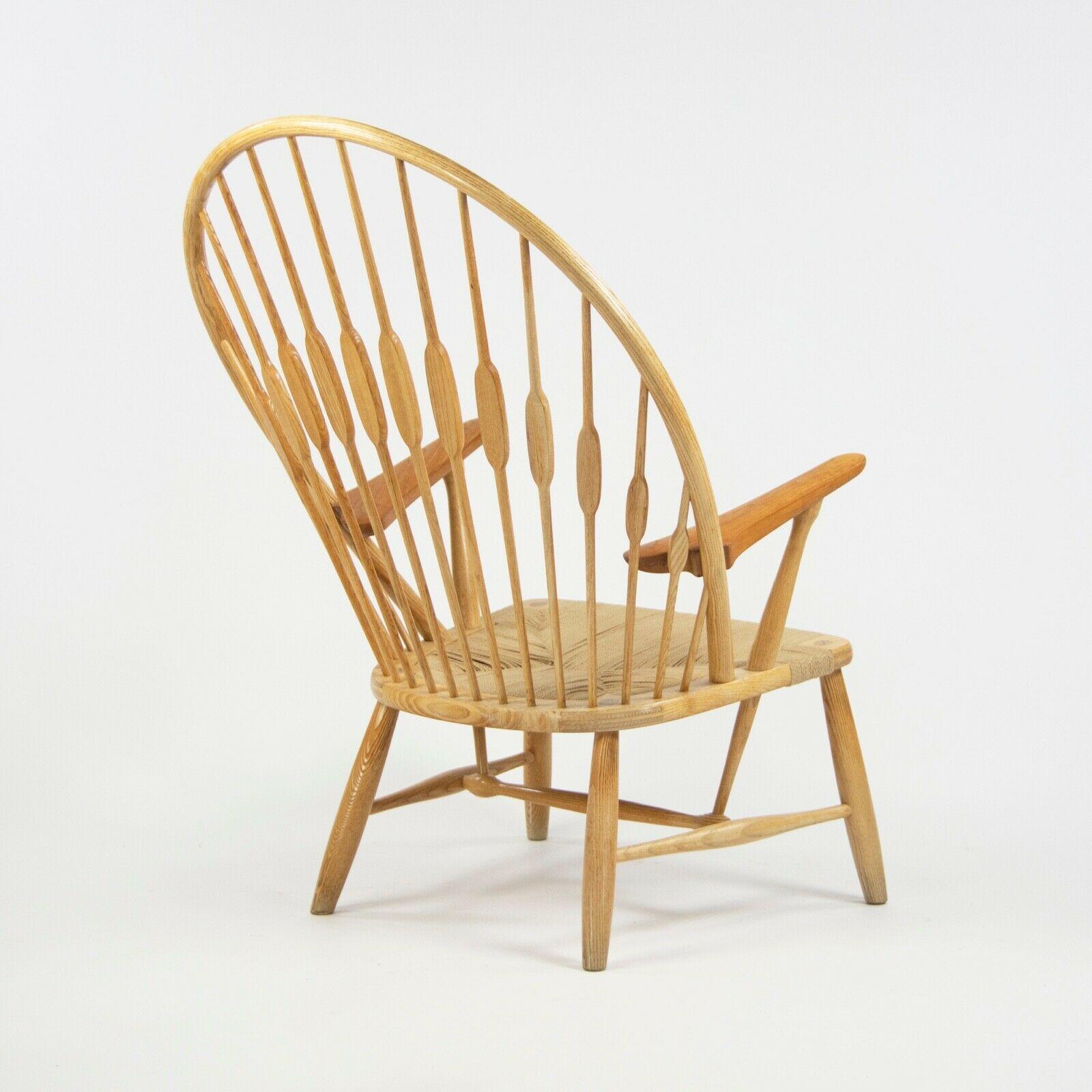 Danish 1960s Hans Wegner Peacock Chair for Johannes Hansen of Denmark Ash & Teak Knoll