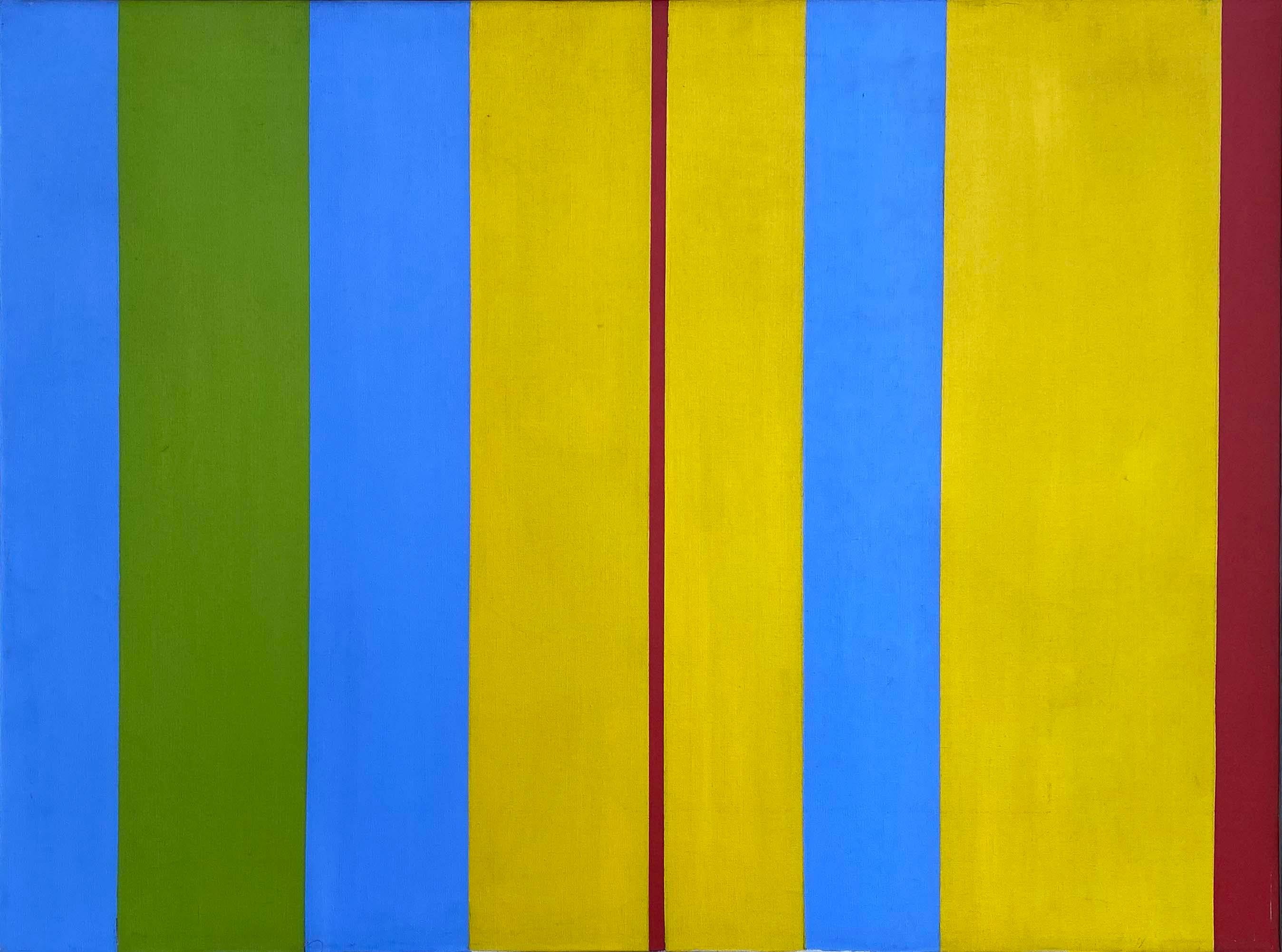 Américain Huile sur toile de l'artiste moderniste Henry Kallem, années 1960 en vente