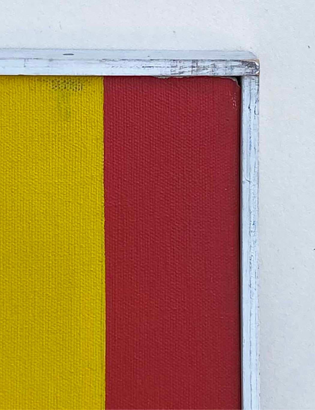 Peint à la main Huile sur toile de l'artiste moderniste Henry Kallem, années 1960 en vente