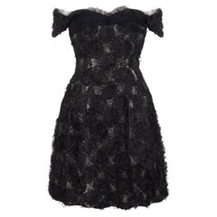 Abito in organza di seta Hardy Amies Couture degli anni '60