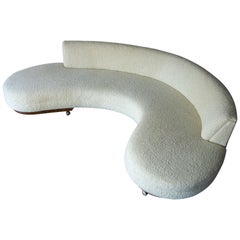 1960s Harris of California El Dorado Serpentine Cloud Sofa