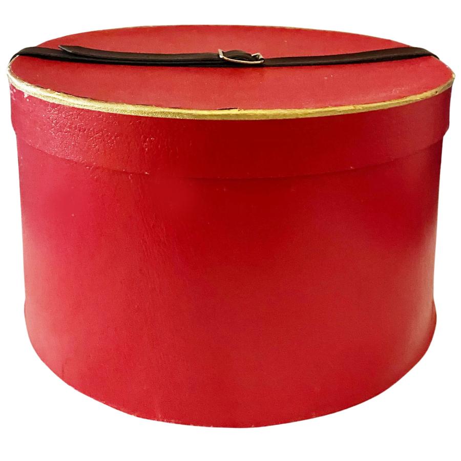 Boîte à chapeaux rouge de Harrods of London des années 1960  en vente 2