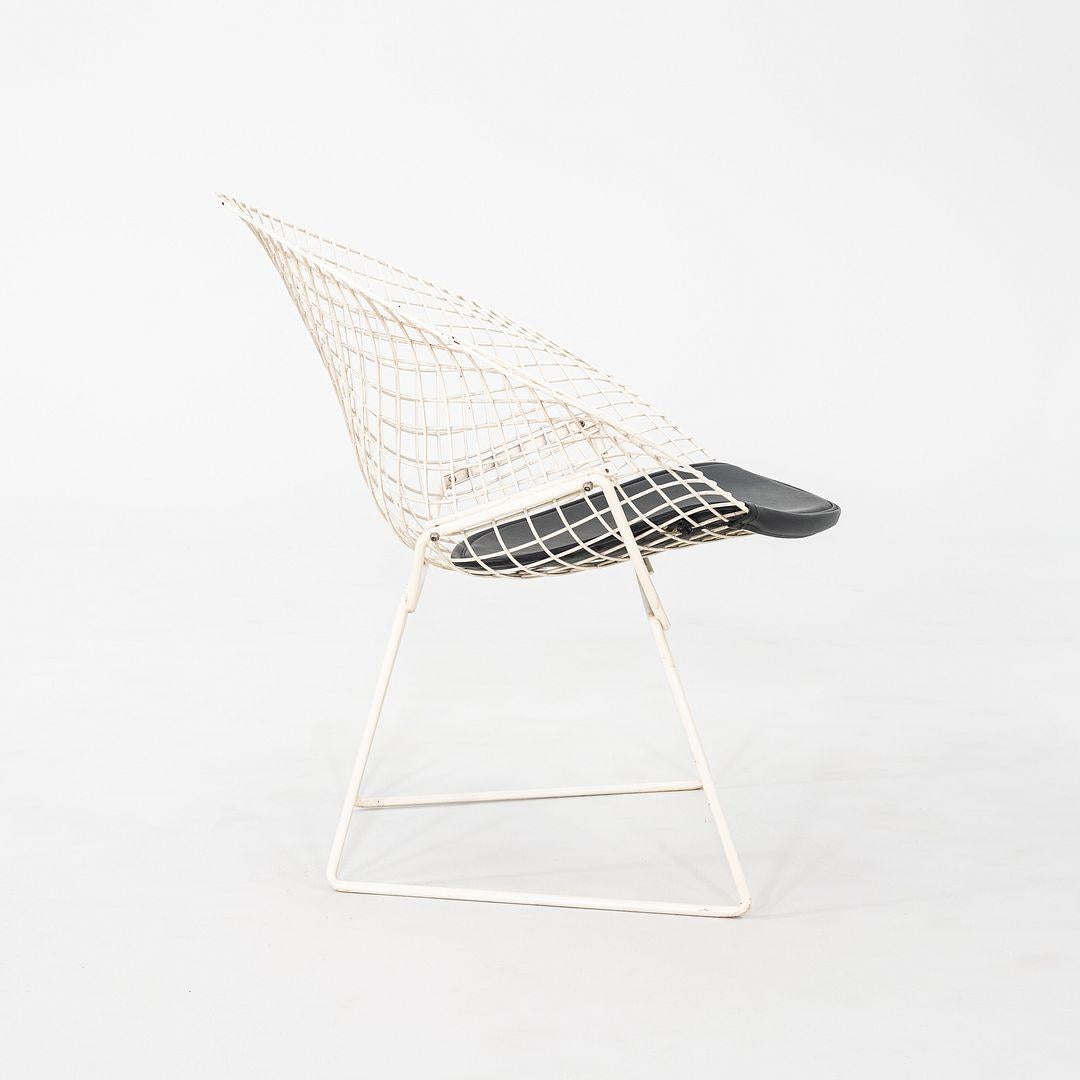 1960 Harry Bertoia for Knoll Diamond Lounge Chair with Black Seat Cushion (Chaise longue en diamant pour Knoll) en vente 4