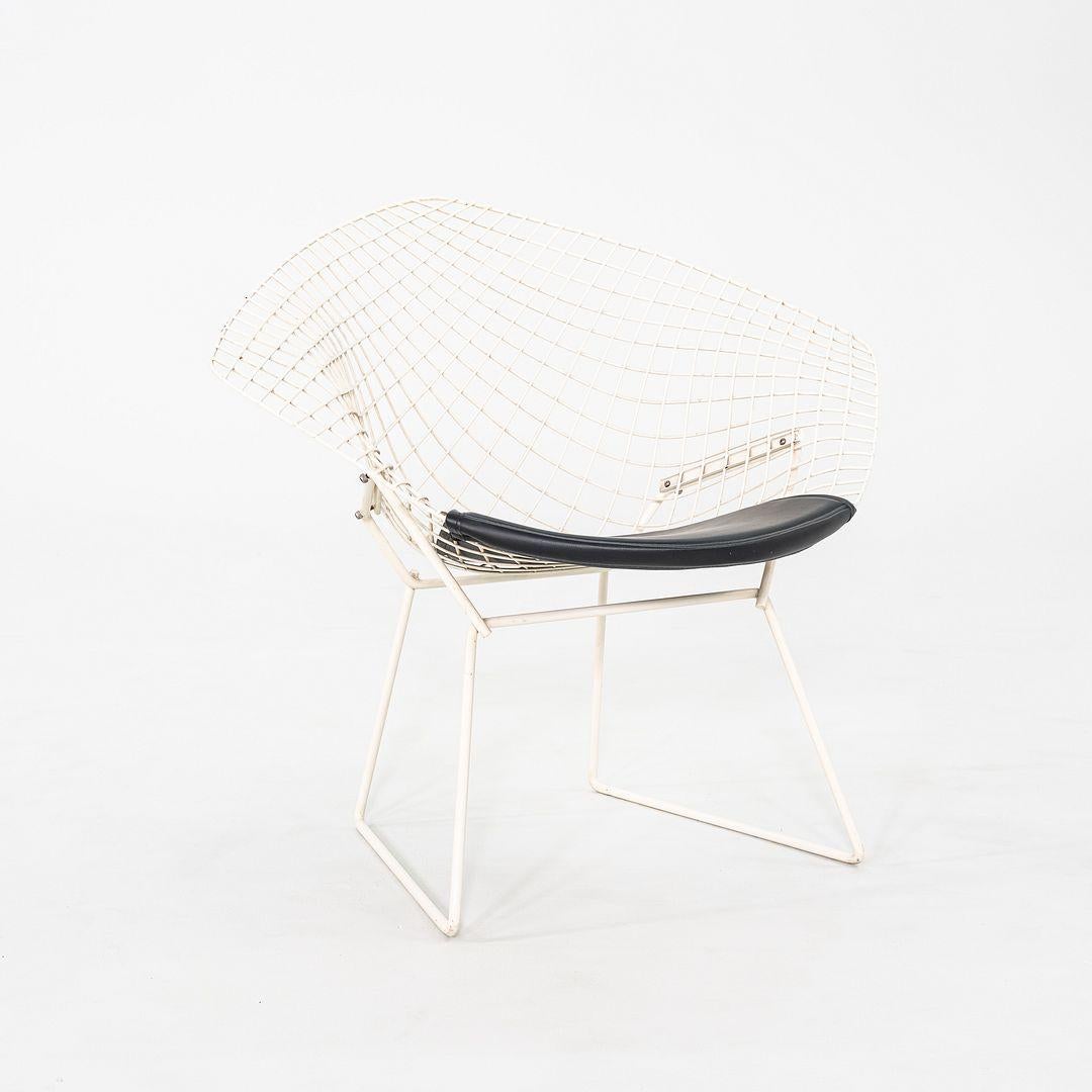 1960 Harry Bertoia for Knoll Diamond Lounge Chair with Black Seat Cushion (Chaise longue en diamant pour Knoll) en vente 5