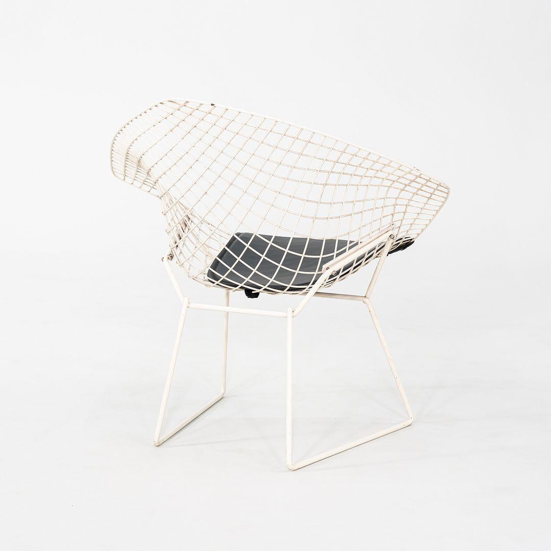 Milieu du XXe siècle 1960 Harry Bertoia for Knoll Diamond Lounge Chair with Black Seat Cushion (Chaise longue en diamant pour Knoll) en vente