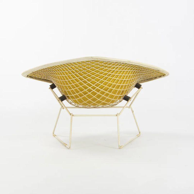 1960s Harry Bertoia for Knoll Large Diamond Chairs w/ Original White Covers For Sale 3