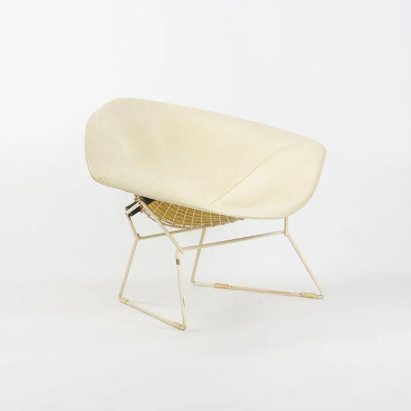 1960s Harry Bertoia for Knoll Large Diamond Chairs w/ Original White Covers For Sale 2