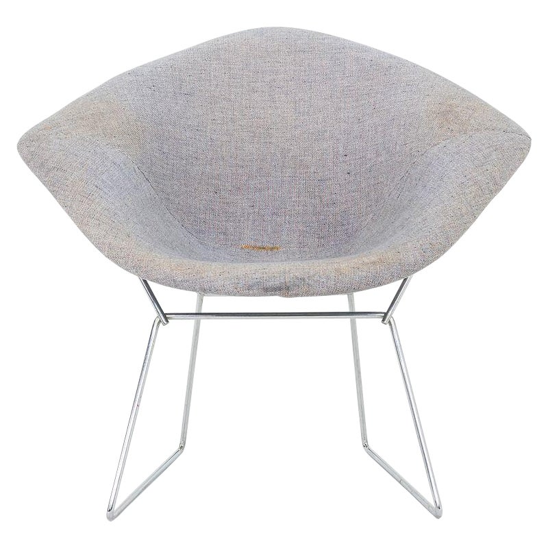 1960s Harry Bertoia for Knoll Small Diamond Chair with Fabric Upholstery