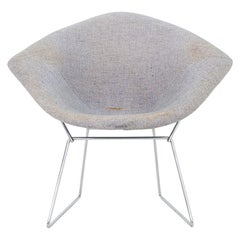 1960s Harry Bertoia for Knoll Small Diamond Chair with Fabric Upholstery
