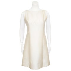 1960s Harvey Berin Cream Silk Dress and Jacket Ensemble