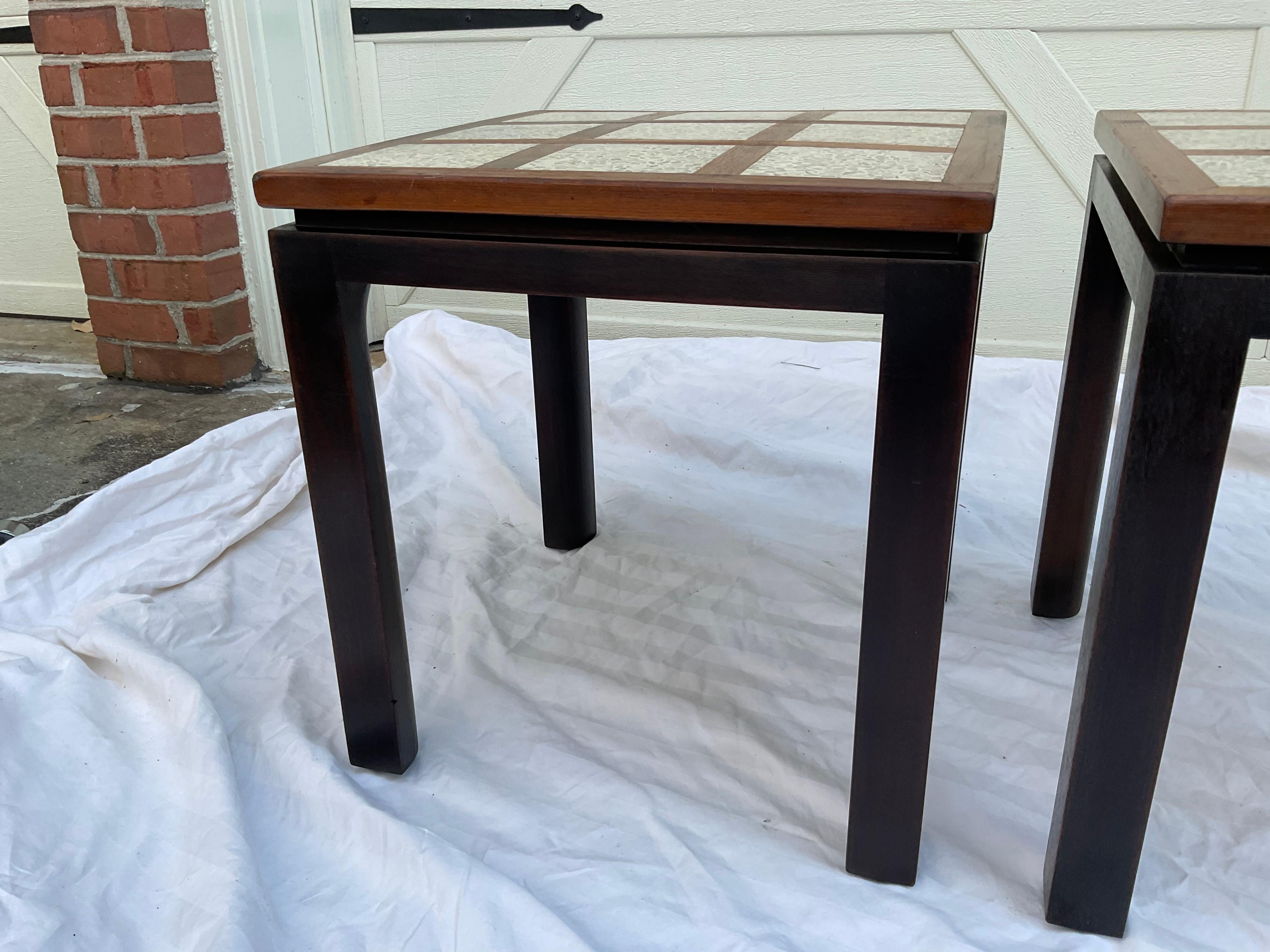 1960s Harvey Probber Terrazzo & Walnut Side Tables, a Pair 4