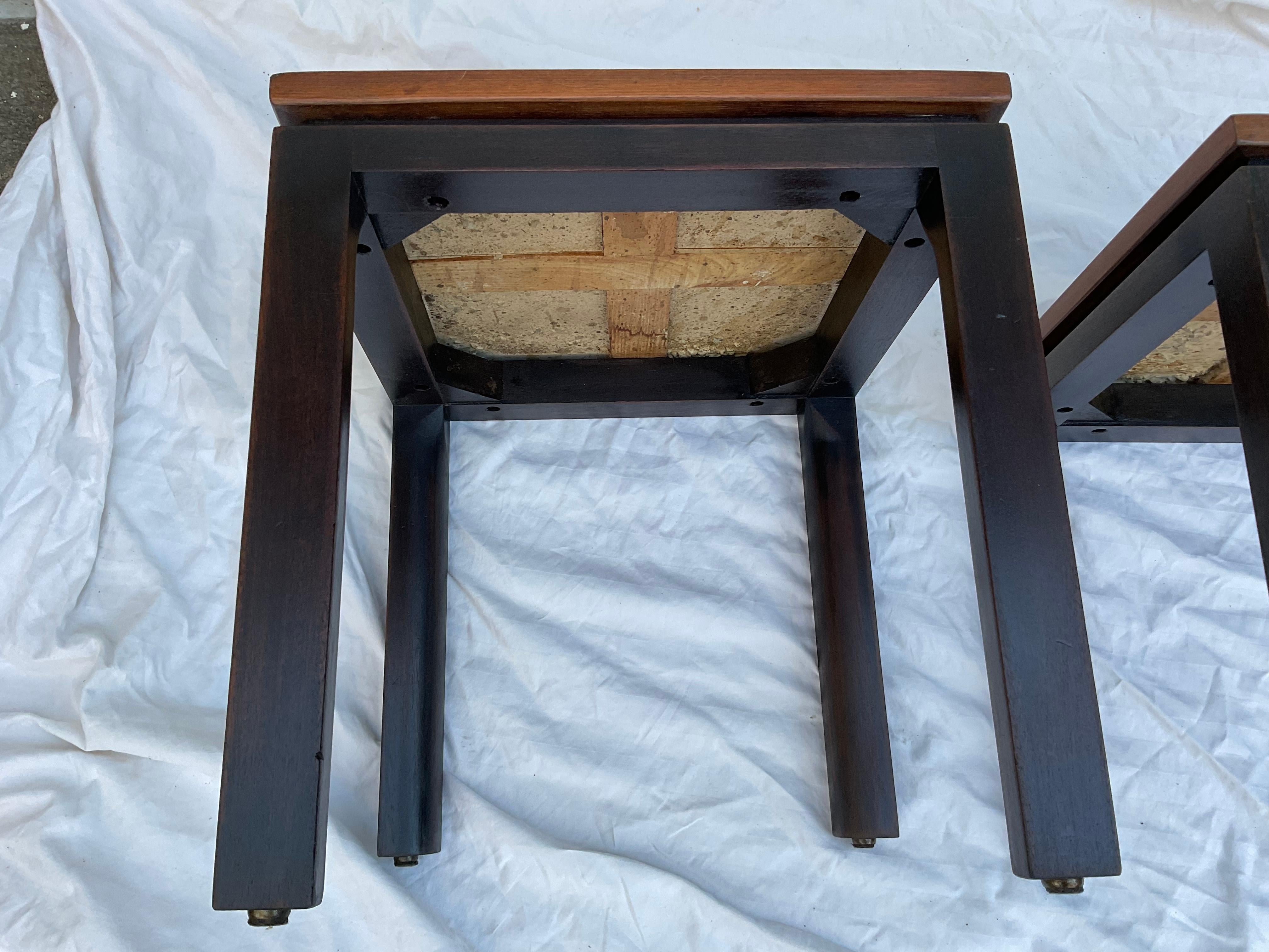 1960s Harvey Probber Terrazzo & Walnut Side Tables, a Pair 2