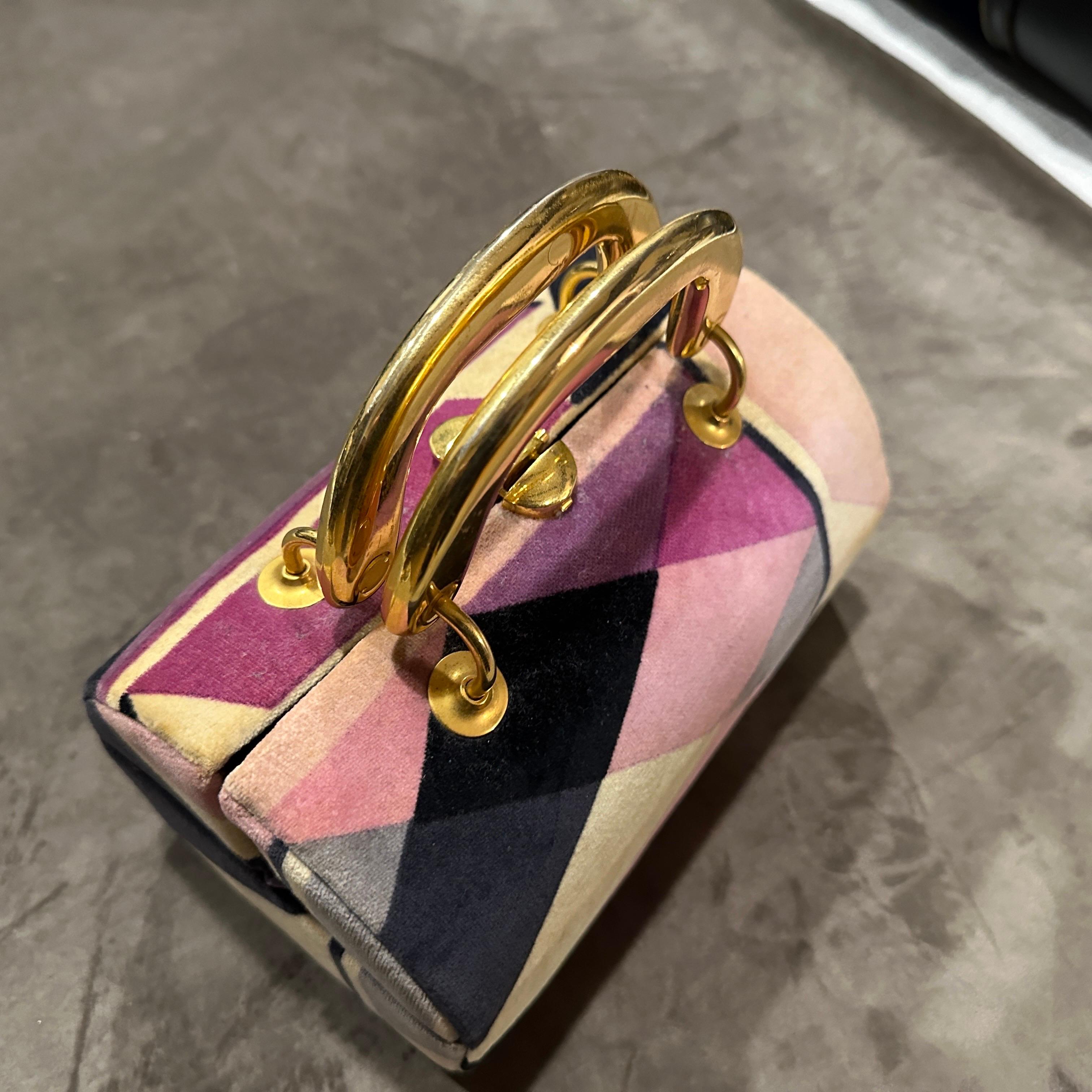 Brown 1960s Haute Couture Velvet and Brass Iconic Minaudiere Bag by Emilio Pucci For Sale