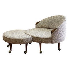 1960s “Havannah” Lounge Chair and Ottoman by Adrian Pearsall