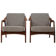 1960s H.Brockmann Petersen Teak Armchairs, Set of 2