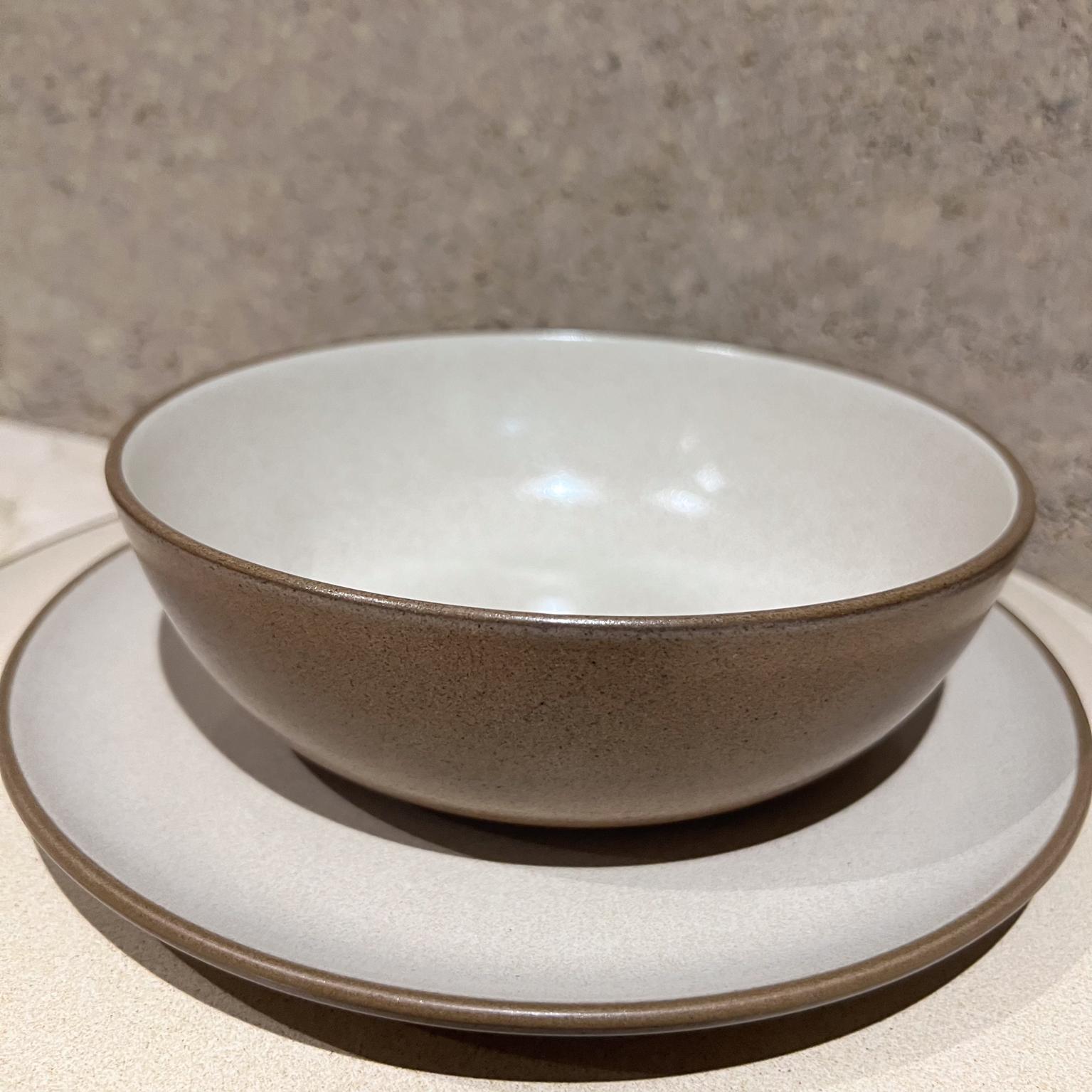 1960s Edith Heath Stoneware Pottery 4 Piece Table Place Setting In Good Condition For Sale In Chula Vista, CA