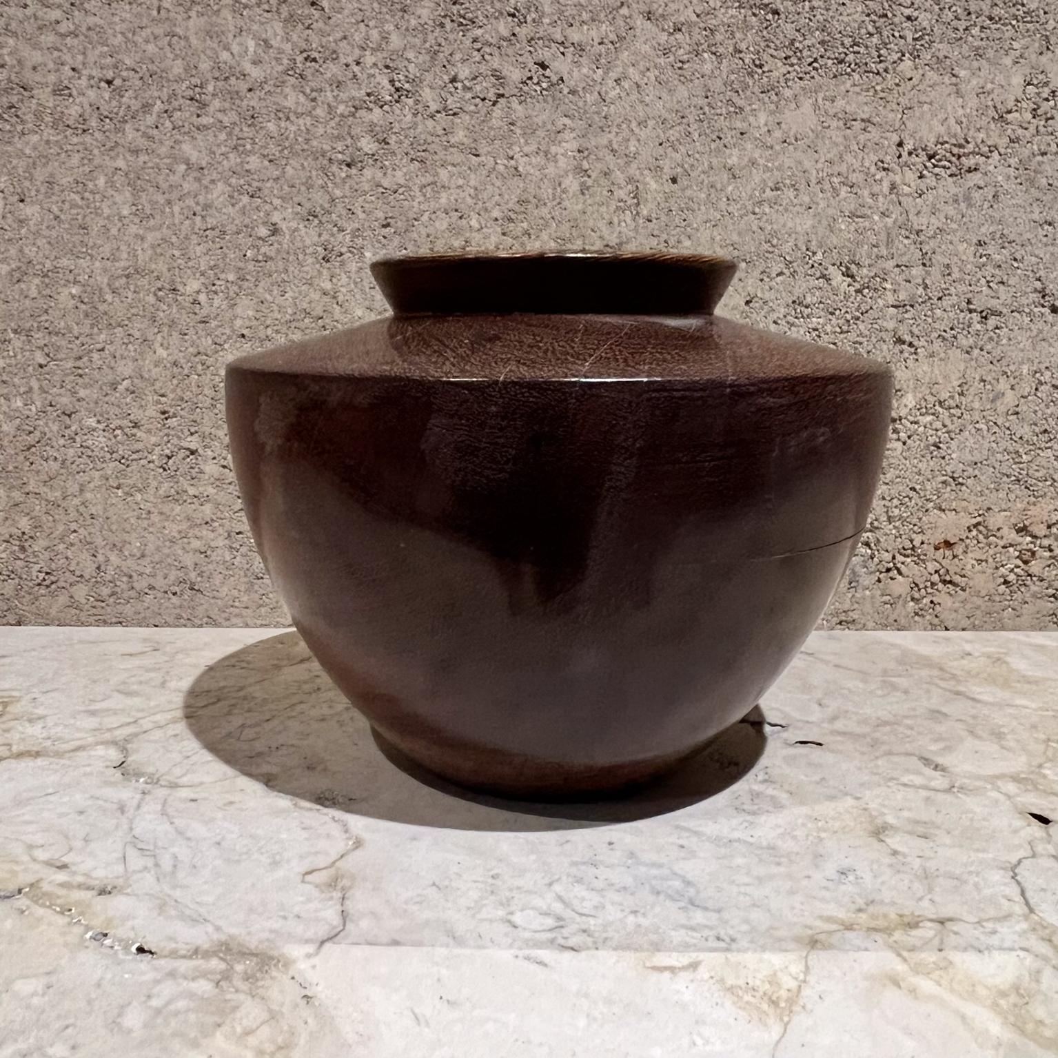 1960er Jahre Schwere Vase aus Ebenholz Wood Vessel im Angebot 2