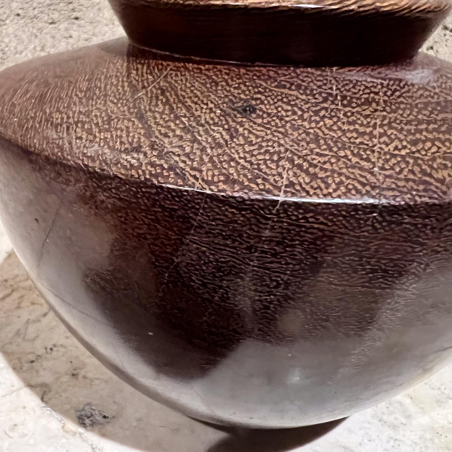 1960er Jahre Schwere Vase aus Ebenholz Wood Vessel im Angebot 3